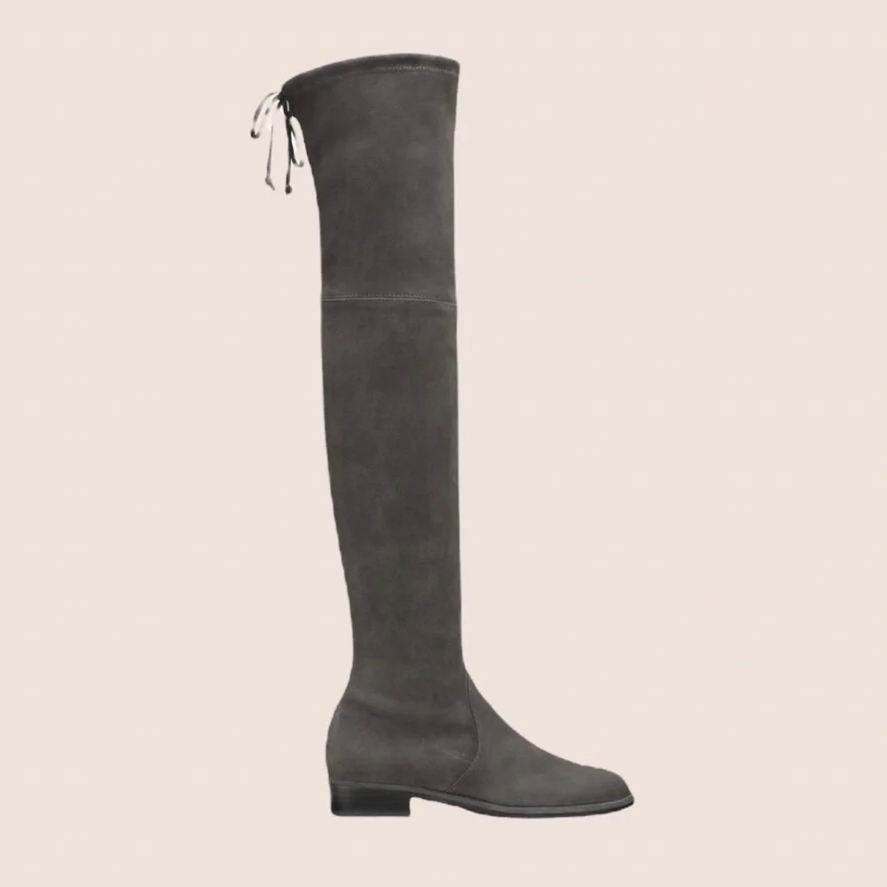 Stuart Weitzman Grey Suede Over-the-Knee Boots